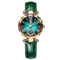 POEDAGAR 719 Fashion Women Watch Top Brand Luxury Ladies Girl Gold Wristwatch Genuine Leather Bracelet Classic Female Clock Gift