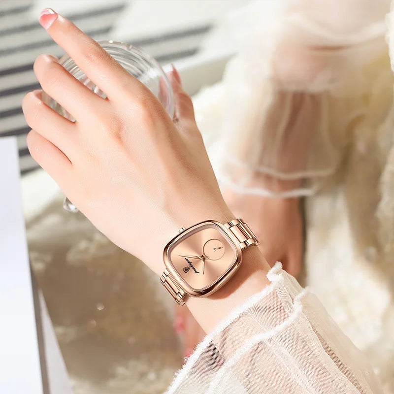 POEDAGAR 783 Elegant Simple Woman Watch Waterproof Stainless Steel Quartz Ladies Wristwatch Fashion Watches for Women Reloj