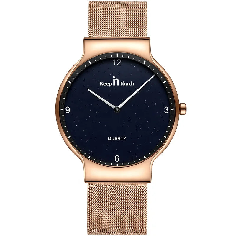 Luxury Alloy Case Lovers Watch Wholesale Stainless Steel Bnad Water Resistant Lovers Quartz Watches