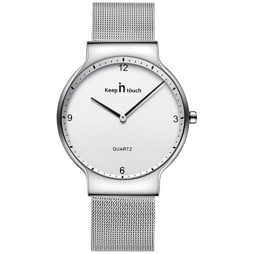 Luxury Alloy Case Lovers Watch Wholesale Stainless Steel Bnad Water Resistant Lovers Quartz Watches