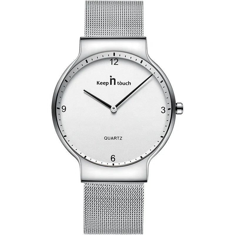 Luxury Alloy Case Lovers Watch Wholesale Stainless Steel Bnad Water Resistant Lovers Quartz Watches