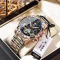 Tourbillon Man Watch Waterproof Automatic Mechanical Watches for Men Chronograph Luminous Multi-function Men's Wrist Watches