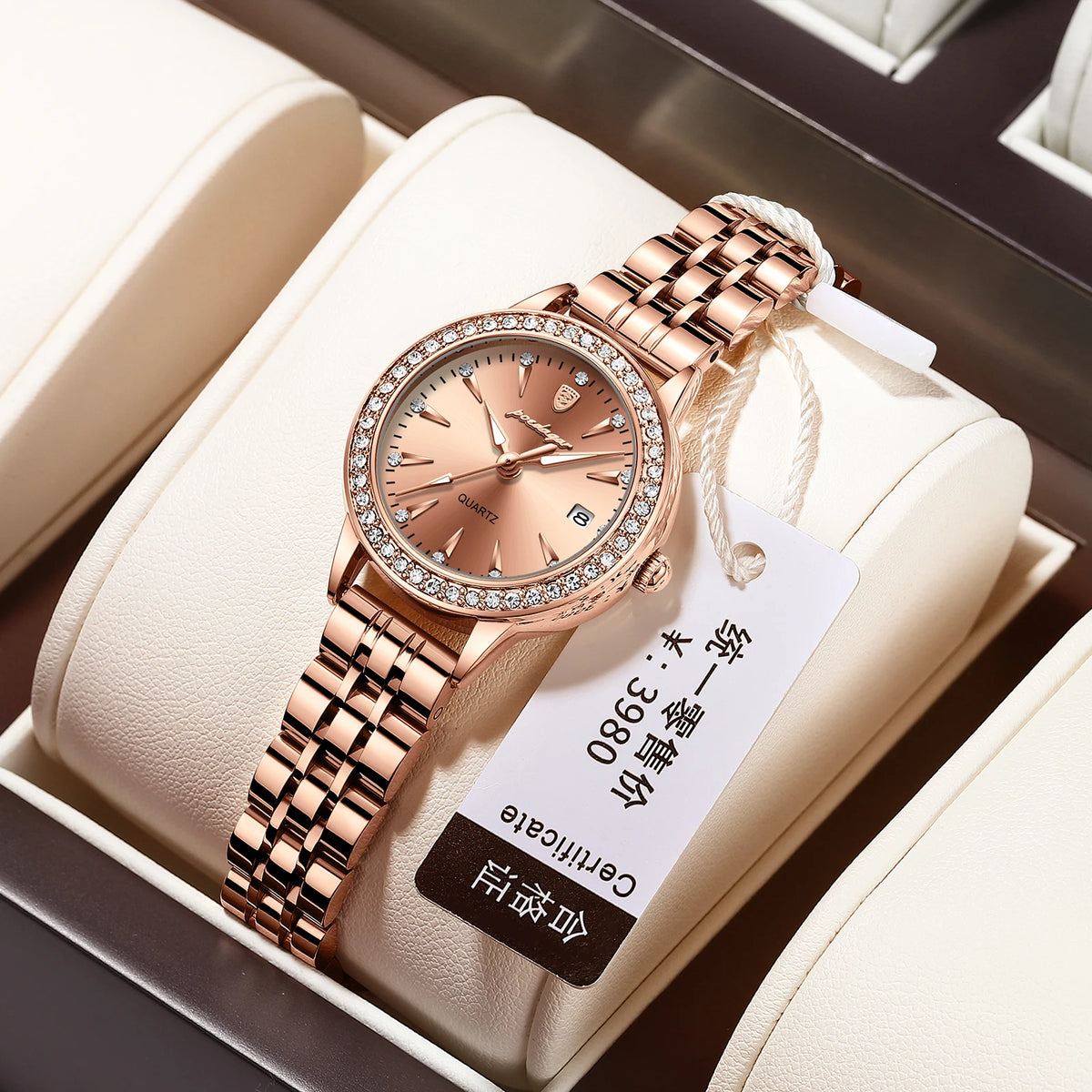 POEDAGAR Female Watch Rose Gold Luxury Brand Ladies Wristwatch Waterproof Stainless Stain Date Quartz Watches for Women