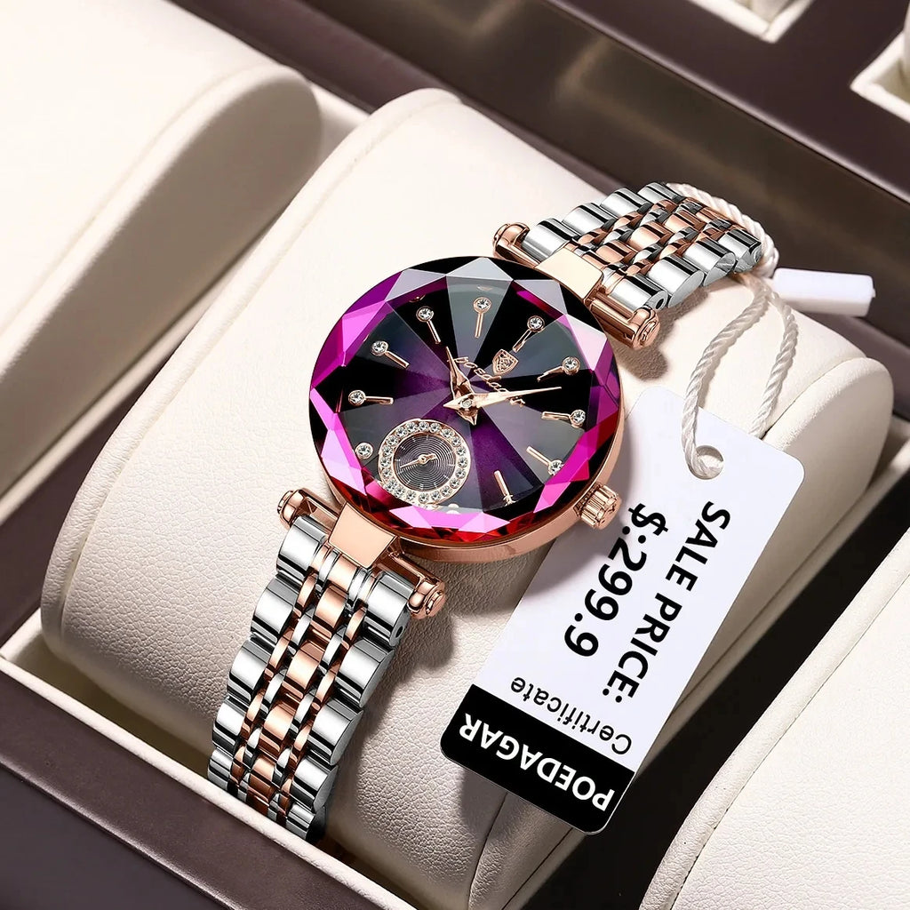 719 Fashion Women Watch Top Brand Ladies Girl Gold Wristwatch Stainless Steel Bracelet Classic Female Clock Gift