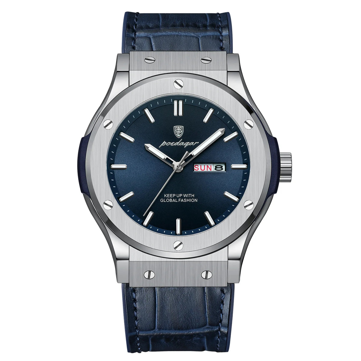 952 Men Watch Business Silicone Strap Wristwatches Quartz Casual Men's Watches Date Week Luminous Waterproof Watch