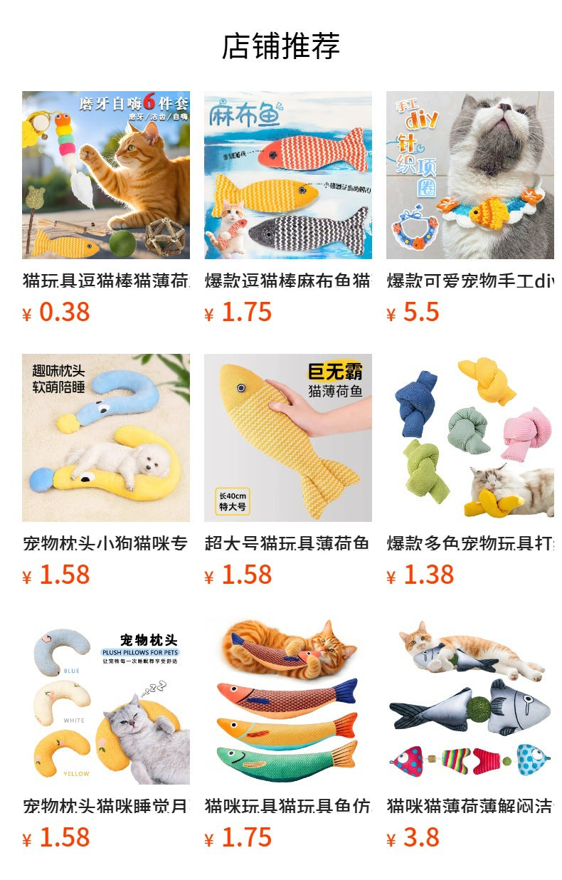 Juguete para gatos con forma de Pez