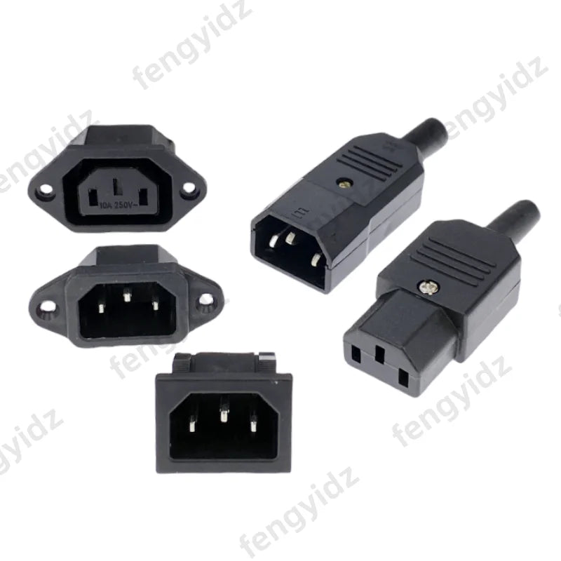 Conector de alimentación CA IEC320 C14/C13 (macho/hembra)