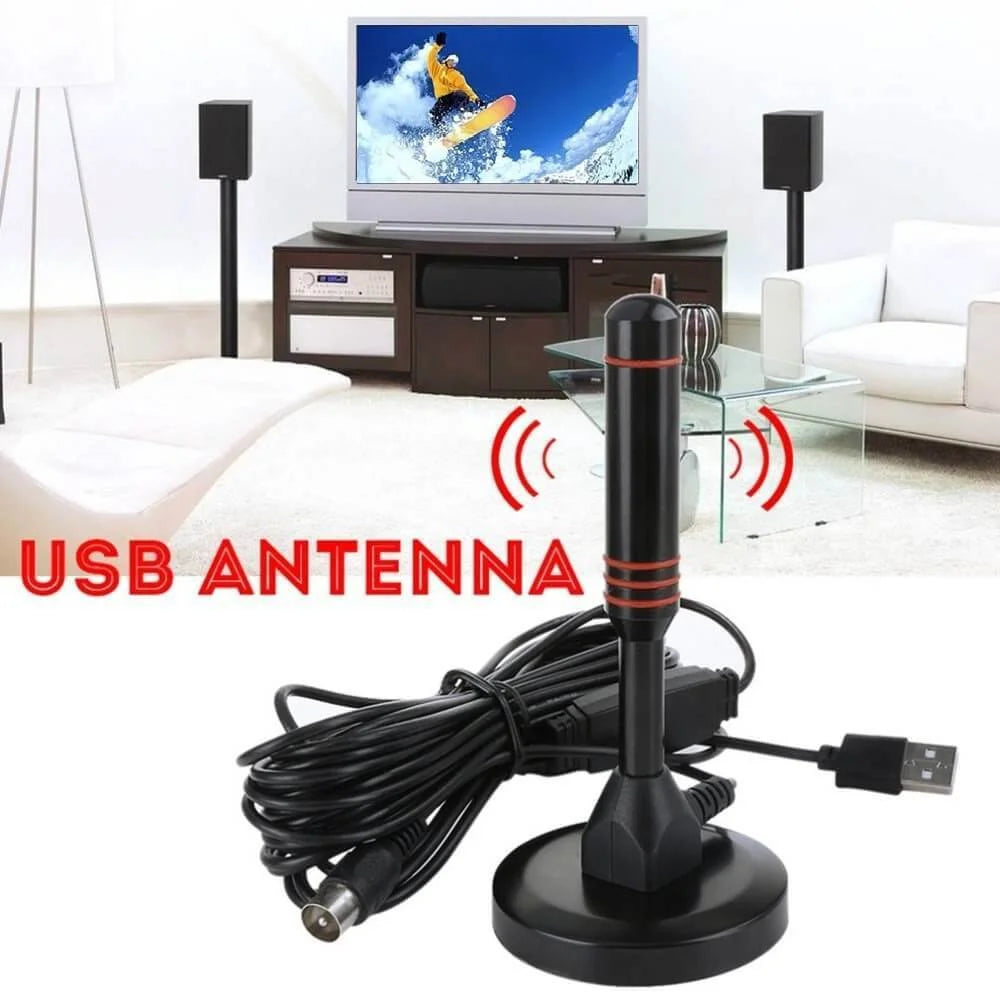 Antena de TV digital amplificada para interiores y exteriores