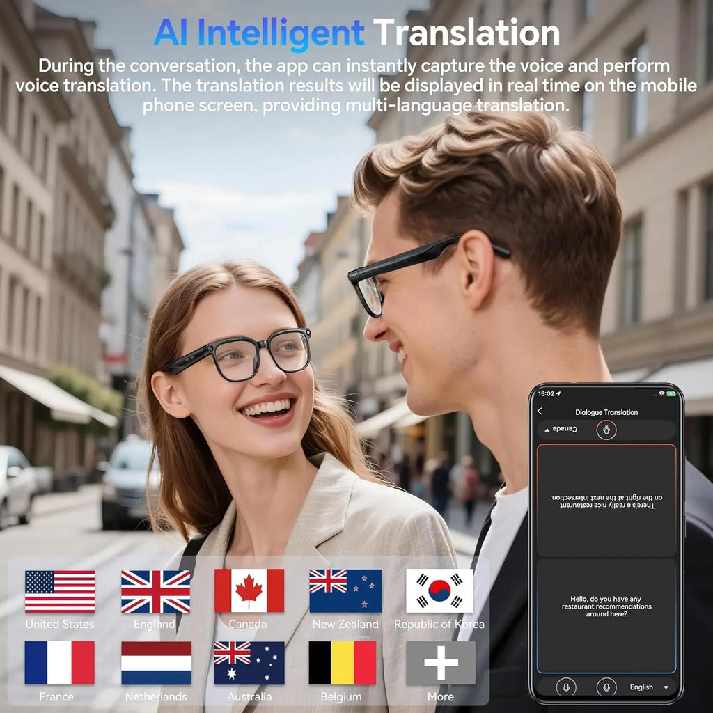 Gafas inteligentes con IA, Bluetooth, 32gb rom