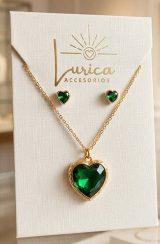 SET DE CORAZON VERDE